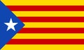 Catalonia flag. Independence symbol. Blue Estelada. Vector illustration.